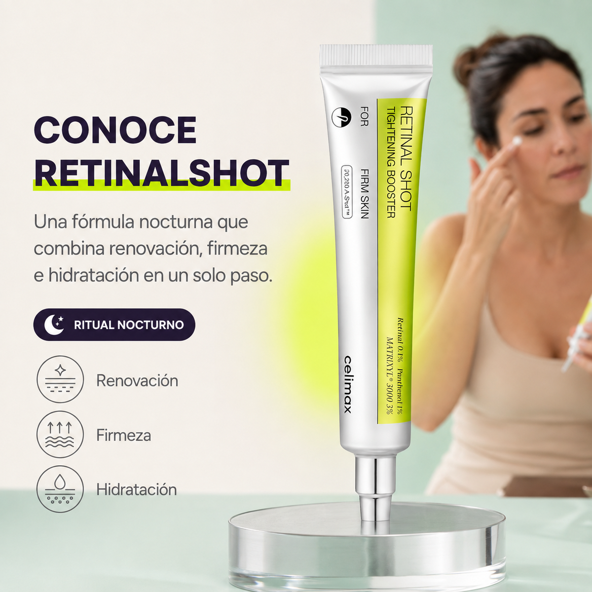 RetinalShot™ | Crema para Arrugas, Poros y Firmeza