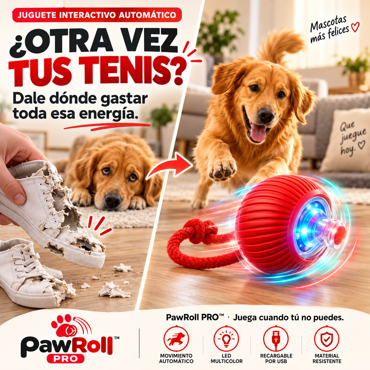 PawRoll PRO™ | Juguete Interactivo para Evitar Destrozos y Mantenerlo Ocupado