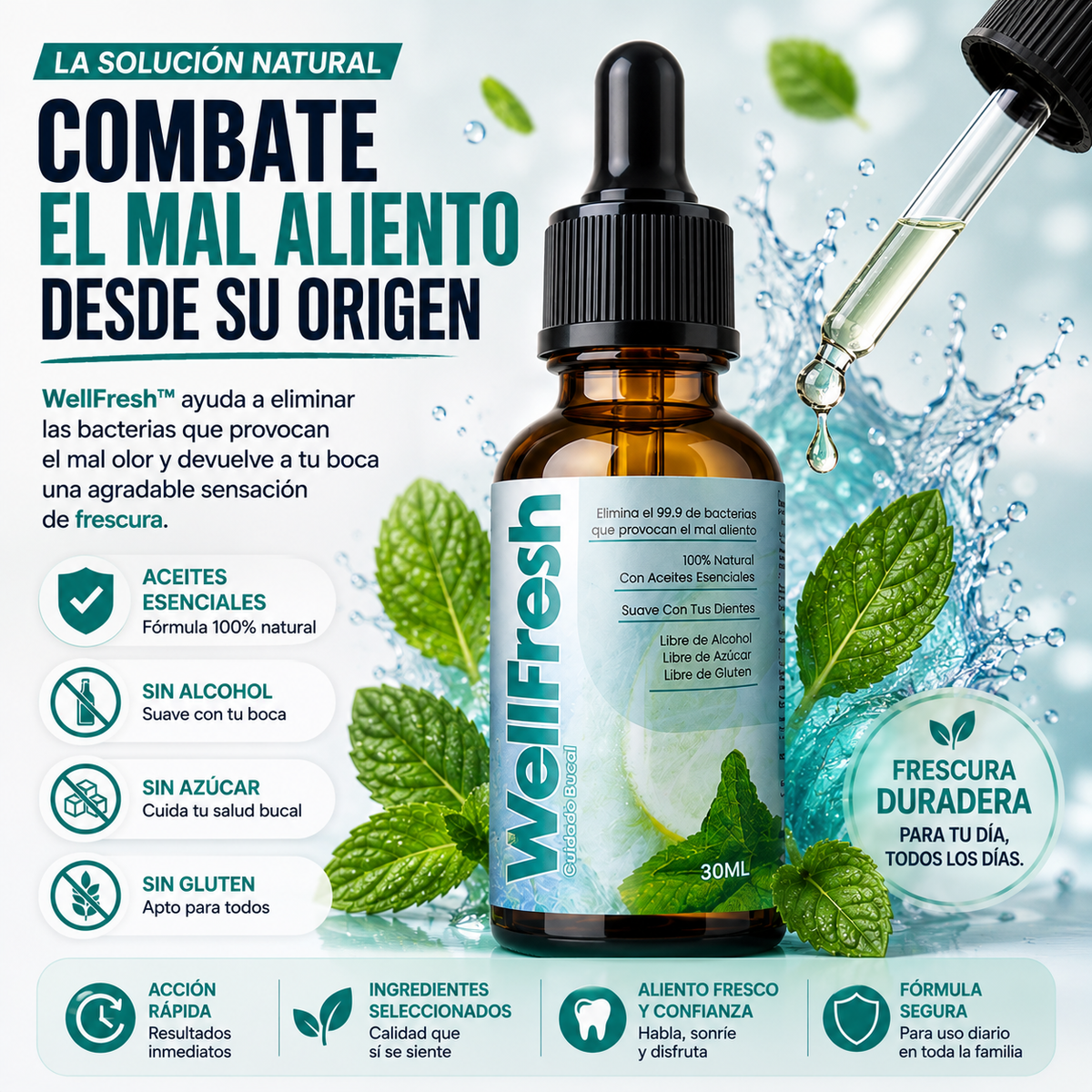 WellFresh - con Aceites Esenciales Para Frescura, Seguridad y Confianza