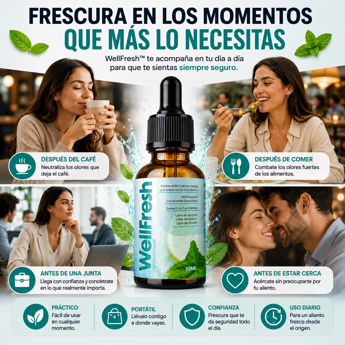 WellFresh - con Aceites Esenciales Para Frescura, Seguridad y Confianza