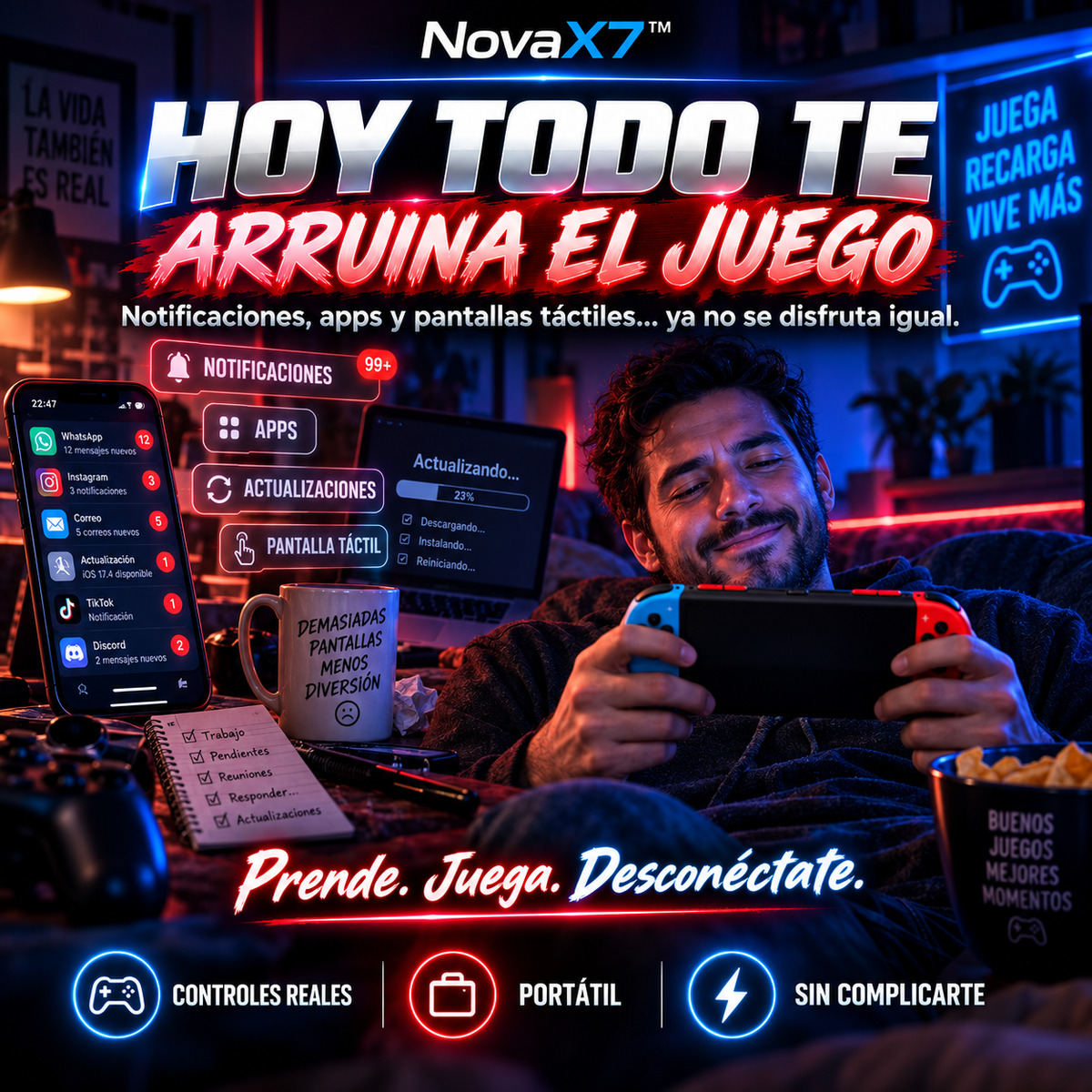 Consola Portatil 1000 Juegos Integrados