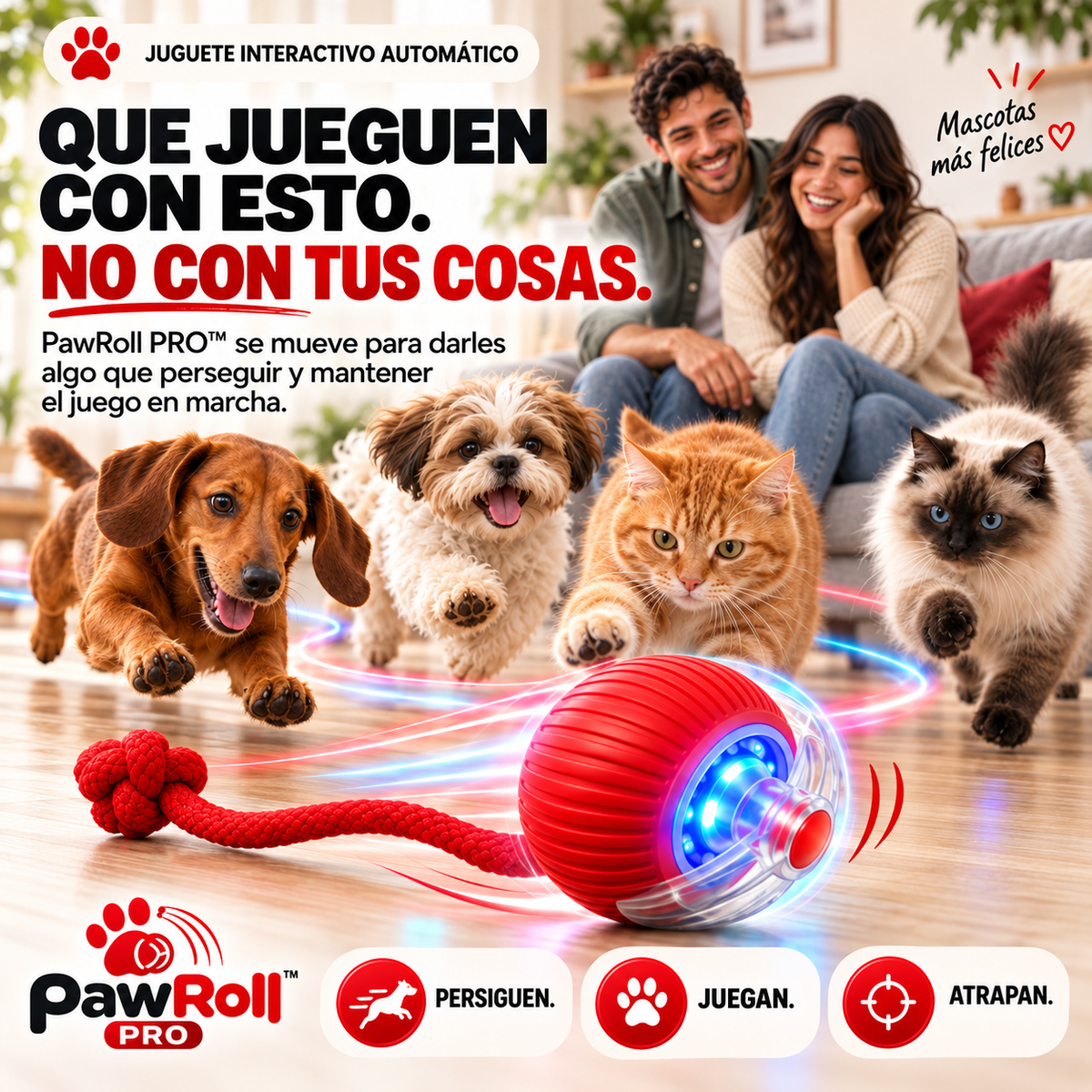 PawRoll PRO™ | Juguete Interactivo para Evitar Destrozos y Mantenerlo Ocupado