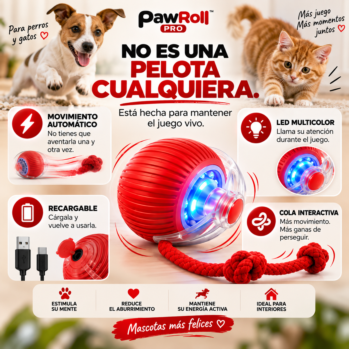 PawRoll PRO™ | Juguete Interactivo para Evitar Destrozos y Mantenerlo Ocupado