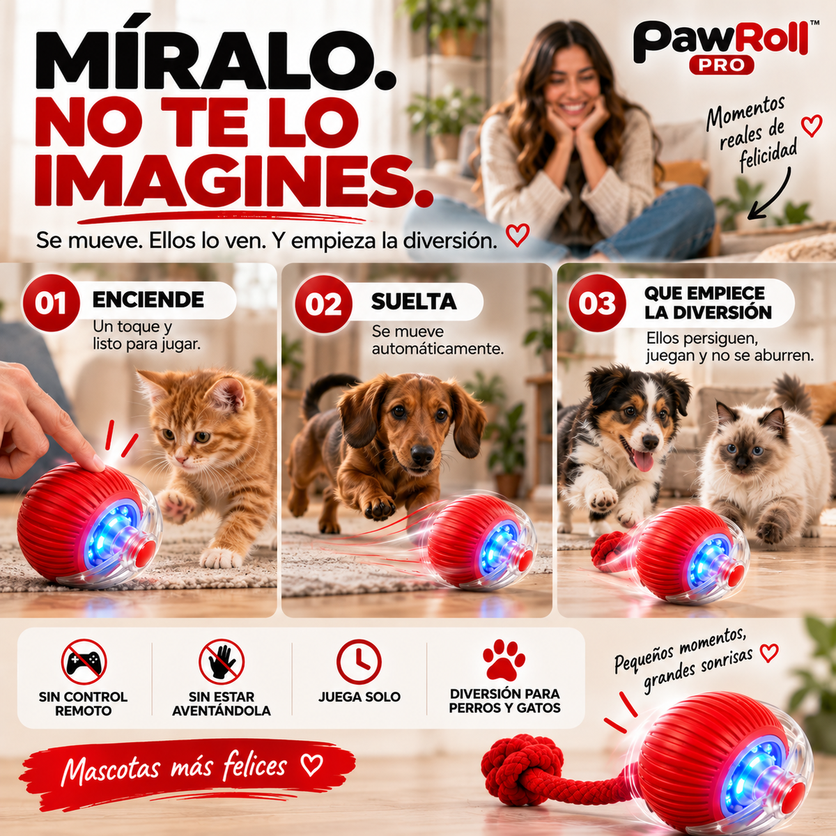 PawRoll PRO™ | Juguete Interactivo para Evitar Destrozos y Mantenerlo Ocupado